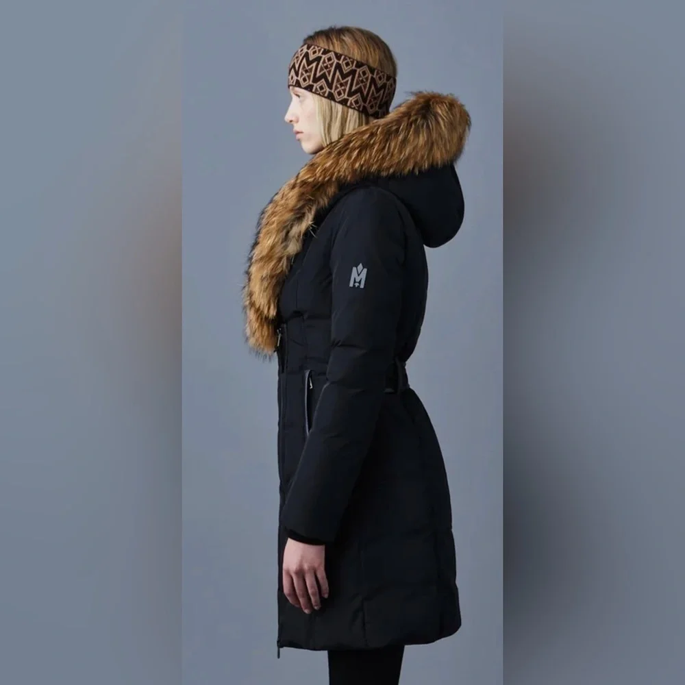 KAY-F Down Coat - Natural Fur Signature Mackage Collar - Picture 2 of 7